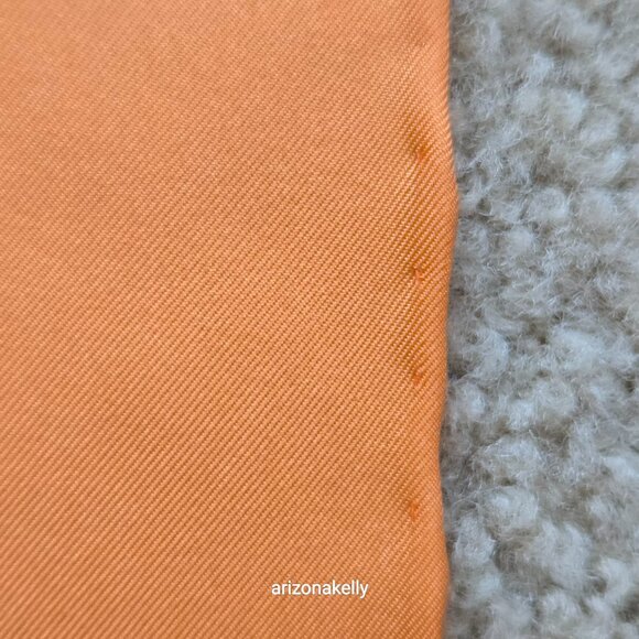 Large Silk Twill Scarf Hand-Rolled Sunflowers Floral Orange Yellow - Picture 8 of 12